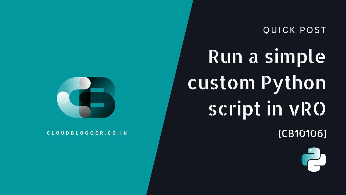 Run a simple custom Python script in vRO